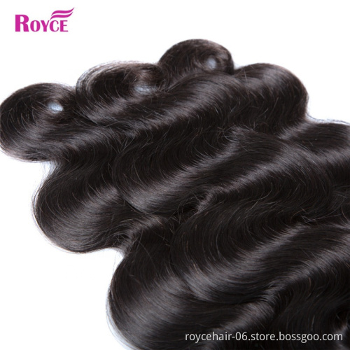 Royce Good Quality 100%  Unprocessed Malaysian Mink Virgin Hair  Body Wave Human Hair Bundles
